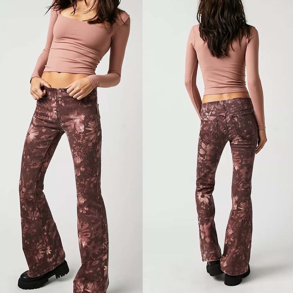 Free People Penny Pull Up flare jeans